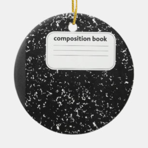 Composition Book Student Teacher Ceramic Tree Decoration