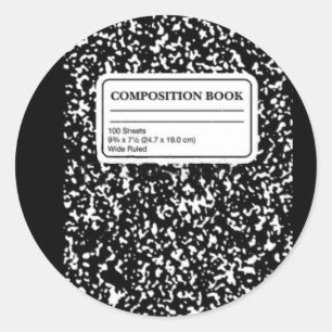 Composition Book/Student-Teacher Classic Round Sticker