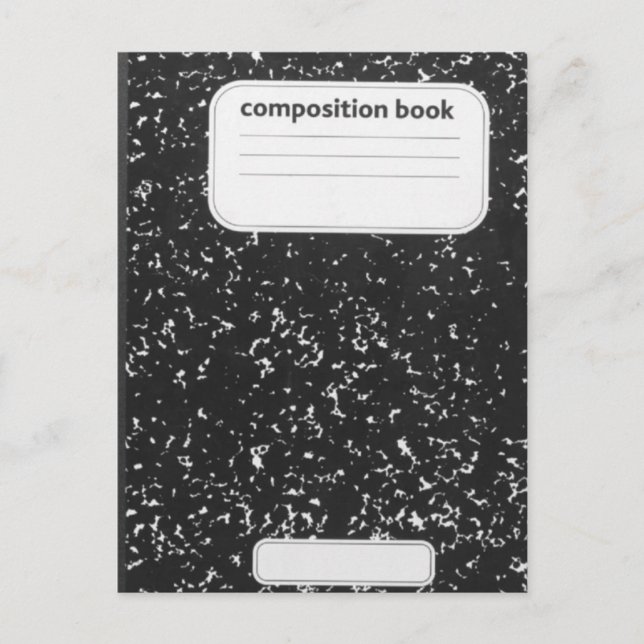 Composition Book Student Teacher Postcard (Front)