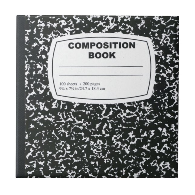Composition Book Student Teacher Tile (Front)