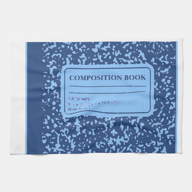 Composition Book Tea Towel (Horizontal)