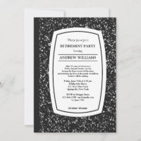 Composition Book Teacher Retirement Party Invites