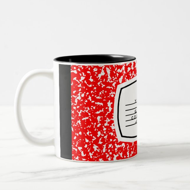 composition book Two-Tone coffee mug (Left)