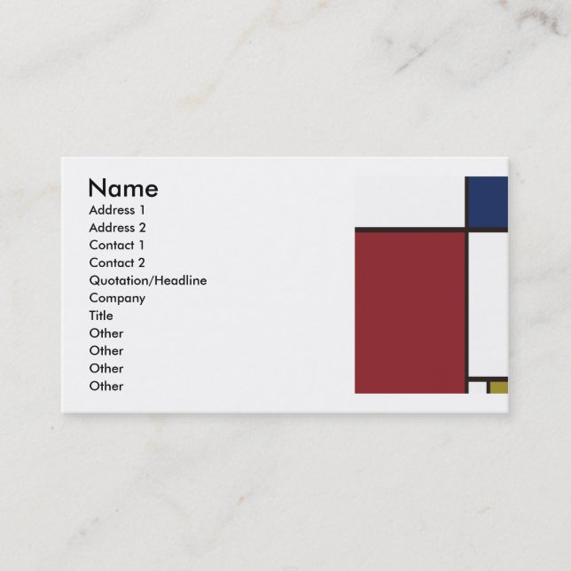 Composition Business Card (Front)