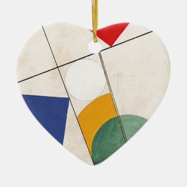 Composition by Sophie Taeuber-Arp Ceramic Tree Decoration (Front)