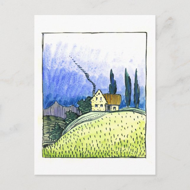 Composition from Pavement and Meadow by Wiener Postcard (Front)