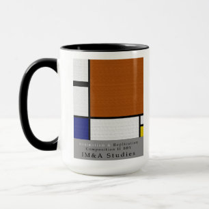 Composition II Brown Blue Yellow Mug