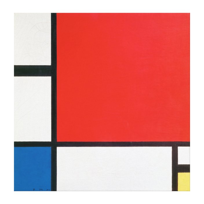 Composition II in Red Blue and Yellow (1930) Canvas Print | Zazzle.co.uk