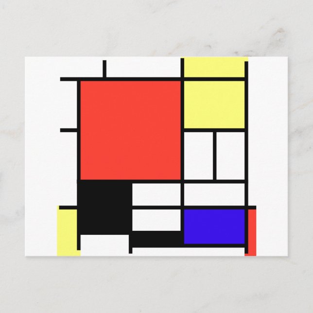 Composition , Mondriaan Postcard (Front)