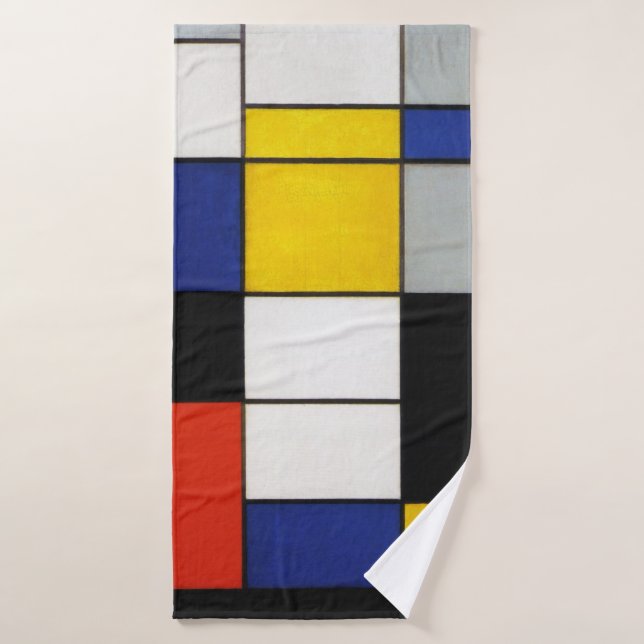 Composition, Mondrian Bath Towel (Bath Towel)