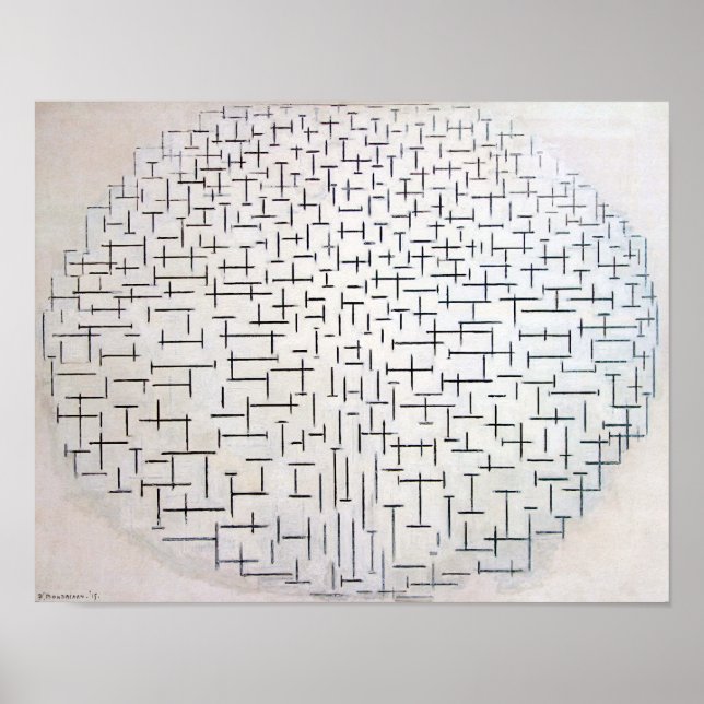 Composition No. 10, Pier and Ocean | Mondriaan | Poster (Front)