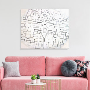 Composition No. 10, Pier and Ocean Mondrian Canvas Print