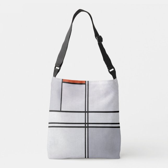Composition (No. 1) Grey-Red | Piet Mondrian | Crossbody Bag (Back)