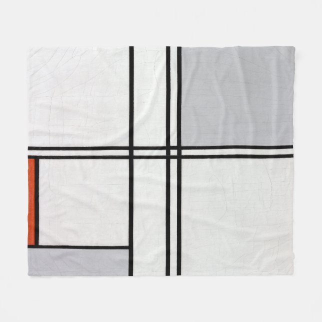 Composition (No. 1) Grey-Red | Piet Mondrian | Fleece Blanket (Front (Horizontal))