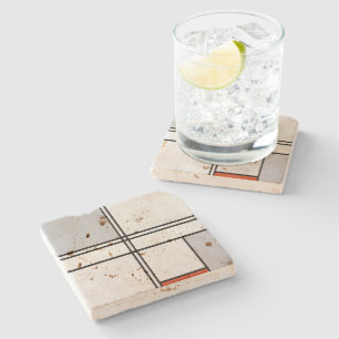 Composition (No. 1) Grey-Red   Piet Mondrian   Stone Coaster