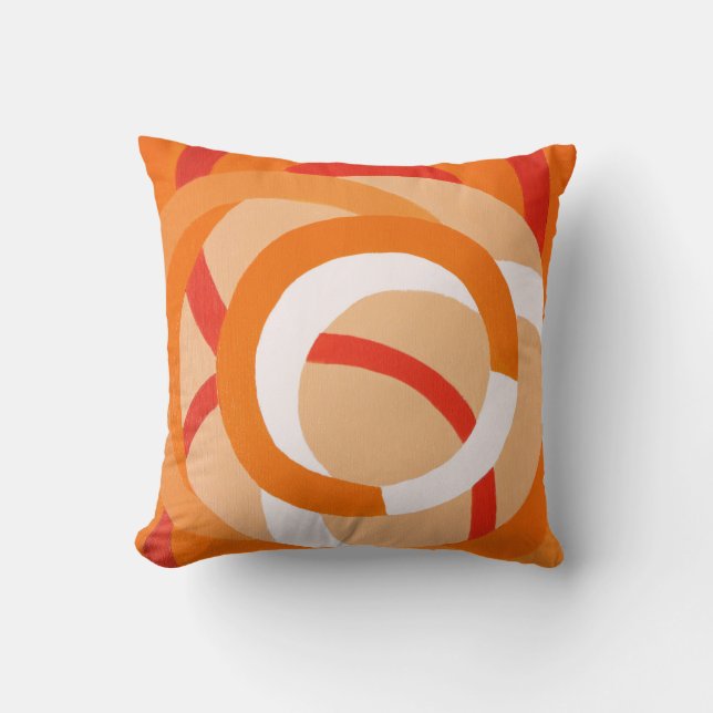 Composition No. 43 - Orange Monochrome Cushion (Front)