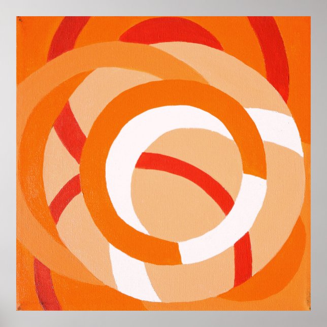 Composition No. 43 - Orange Monochrome Poster (Front)