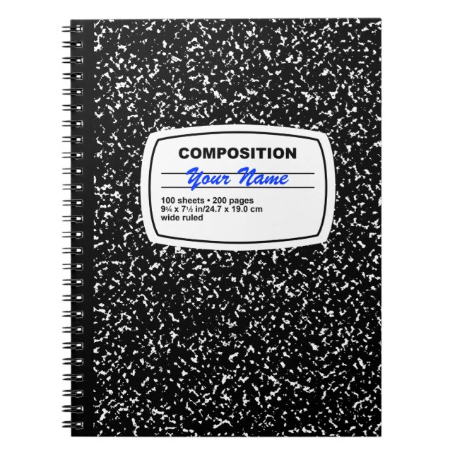 Composition Notebook Customisable (Front)