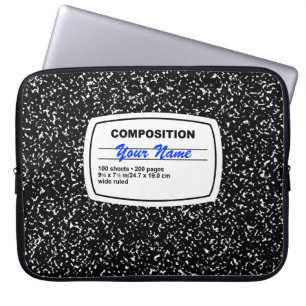 Composition Notebook Customisable Laptop Sleeve