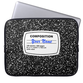 Composition Notebook Customisable Laptop Sleeve