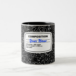 Composition Notebook Customisable Two-Tone Coffee Mug
