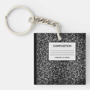 Composition Notebook Design Key Ring