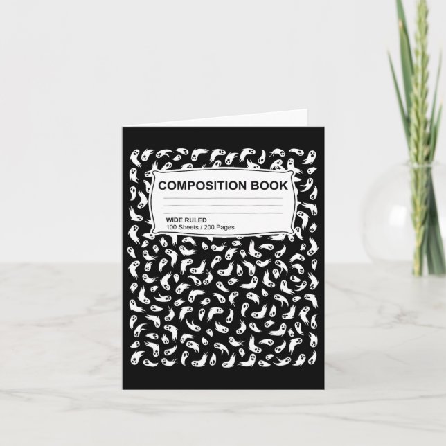 Composition Notebook Halloween Costume Men Women  Card (Front)