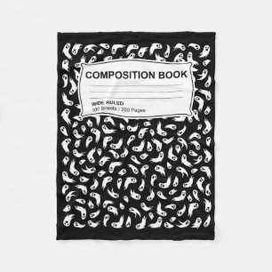 Composition Notebook Halloween Costume Men Women Fleece Blanket