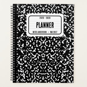 Composition Notebook Student School Teacher Black Planner
