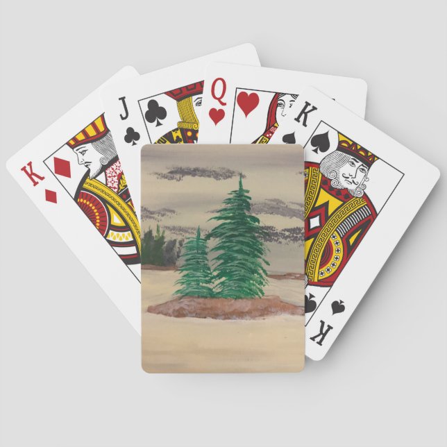 Composition of Grays, Yellows, and Browns Poster Playing Cards (Back)