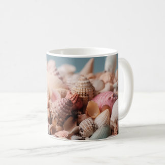 Composition of shells of unique shapes coffee mug