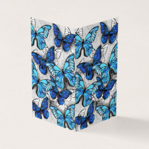 Composition of White and Blue Butterflies Business Card