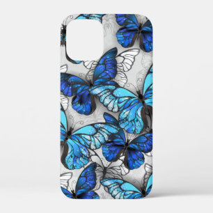Composition of White and Blue Butterflies iPhone 12 Mini Case