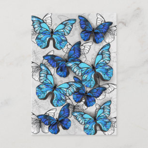 Composition of White and Blue Butterflies Enclosure Card