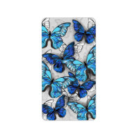 Composition of White and Blue Butterflies