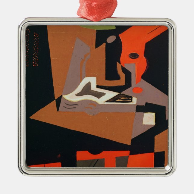 Composition (oil on canvas) metal tree decoration (Front)