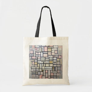 Composition Pink and Grey, Mondrian Tote Bag