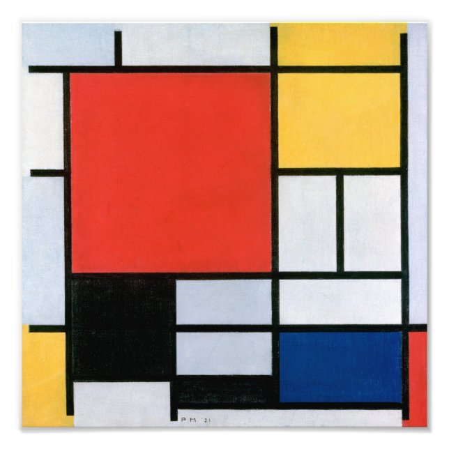 Composition Red, Yellow, Blue, Black | Mondriaan | Photo Print (Front)