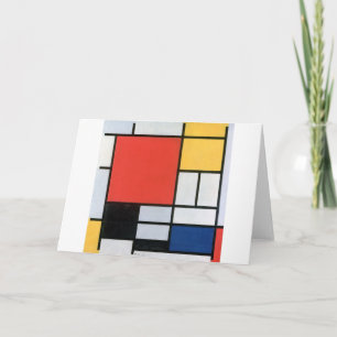 Composition Red, Yellow, Blue, Black, Mondrian Card