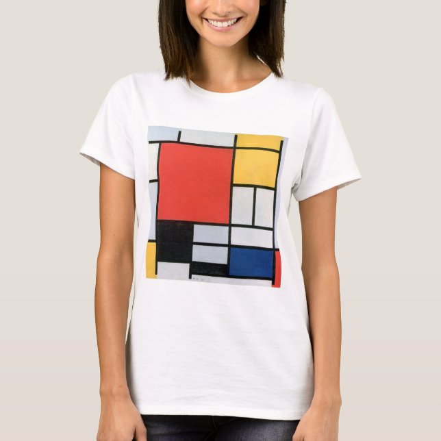 Composition Red, Yellow, Blue, Black, Mondrian T-Shirt (Front)