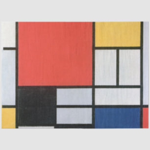 Composition Red, Yellow, Blue, Black, Mondrian Tissue Paper