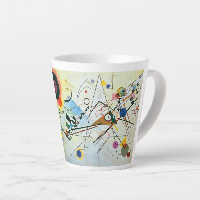Composition VIII by Wassily Kandinsky Latte Mug (Right Angle)
