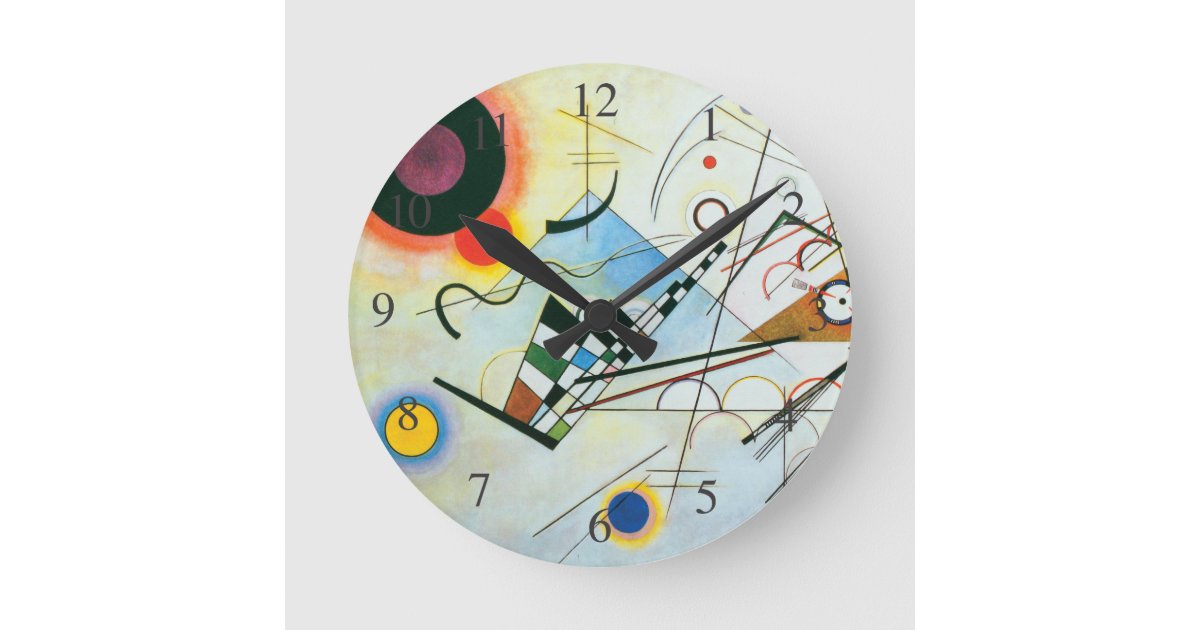Composition VIII by Wassily Kandinsky Round Clock | Zazzle