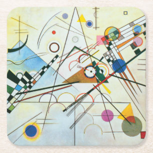 Composition VIII by Wassily Kandinsky Square Paper Coaster