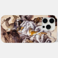COMPOSITION WITH ANIMALS,REARING HORSES,DEERS,DOGS