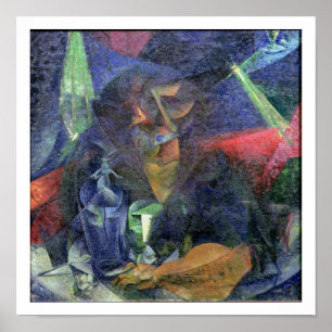 Composition with Figure of a Woman, 1912 (oil on c Poster