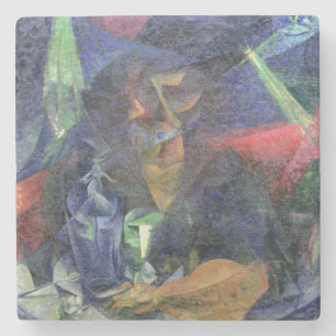 Composition with Figure of a Woman, 1912 (oil on c Stone Coaster