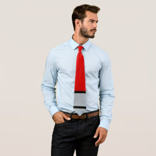 Composition with Large Red Plane Tie