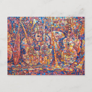 Composition with musical instruments Postcard