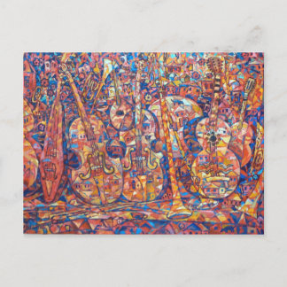 Composition with musical instruments Postcard